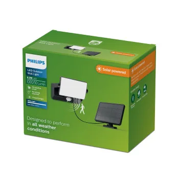 Philips Fyns fekete napelemes LED kültéri fali lámpa (PHI-8721103105653) LED 1 izzós IP44