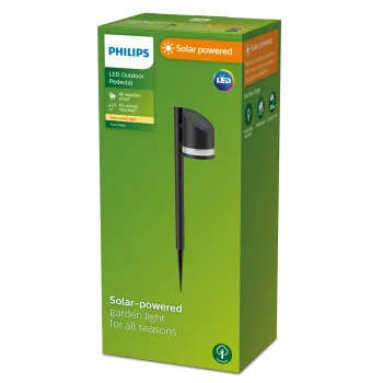 Philips Fyve fekete napelemes LED kültéri leszúrható lámpa (PHI-8720169265608) LED 1 izzós IP44