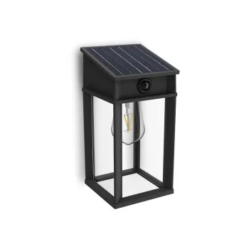 Philips Geri fekete napelemes LED kültéri fali lámpa (PHI-8720169361843) LED 1 izzós IP44
