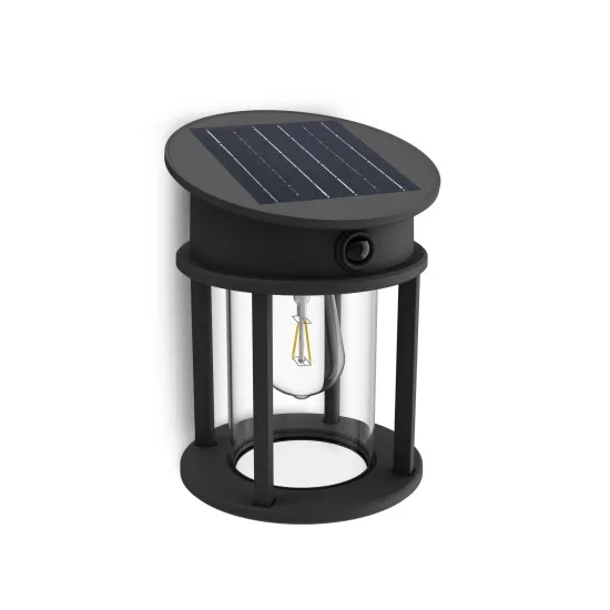 Philips Geri fekete napelemes LED kültéri fali lámpa (PHI-8720169361928) LED 1 izzós IP44