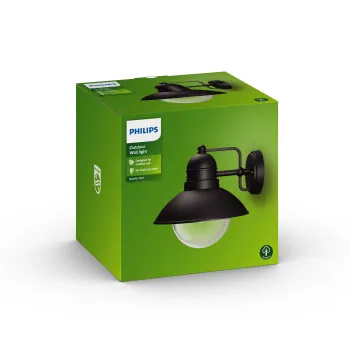 Philips Hoverfly fekete kültéri falikar (PHI-8718696156803) E27 1 izzós IP44