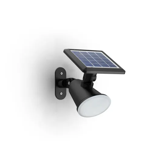Philips Jivix fekete napelemes LED kültéri falikar (PHI-8720169265523) LED 1 izzós IP44
