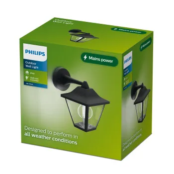 Philips Juli fekete kültéri falikar (PHI-8721103104977) E27 1 izzós IP44