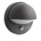 Philips June antracit mozgásérzékelős kültéri fali lámpa (PHI-8719514385306) E27 1 izzós IP44