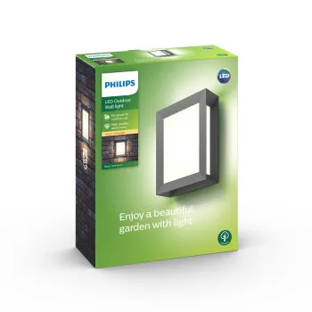 Philips Karp antracit LED kültéri fali lámpa (PHI-8718696131282) LED 1 izzós IP44