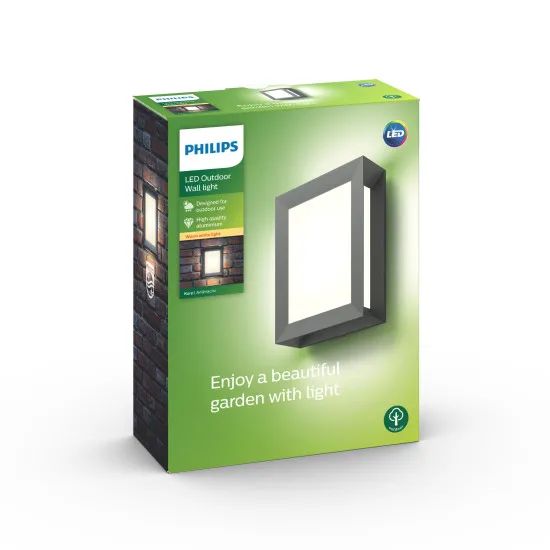 Philips Karp antracit LED kültéri fali lámpa (PHI-8718696131282) LED 1 izzós IP44