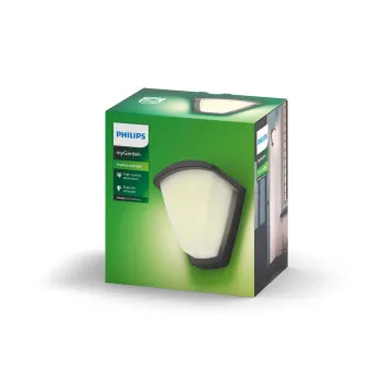Philips Kiskadee antracit kültéri fali lámpa (PHI-8718696165850) E27 1 izzós IP44