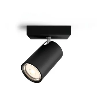 Philips Kosipo fekete fali/mennyezeti spotlámpa (PHI-8718696164884) GU10 1 izzós IP20