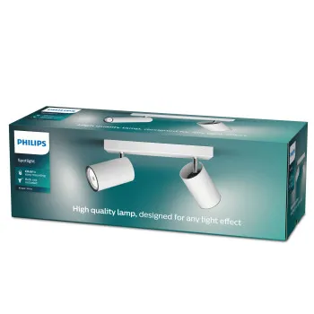 Philips Kosipo fehér mennyezeti spotlámpa (PHI-8719514435230) GU10 2 izzós IP20