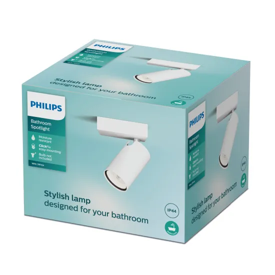 Philips Kosipo Spot fehér fürdőszobai mennyezeti spotlámpa (PHI-8720169299078) GU10 1 izzós IP44