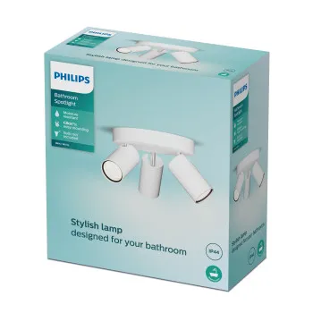 Philips Kosipo Spot fehér fürdőszobai mennyezeti spotlámpa (PHI-8720169299153) GU10 3 izzós IP44