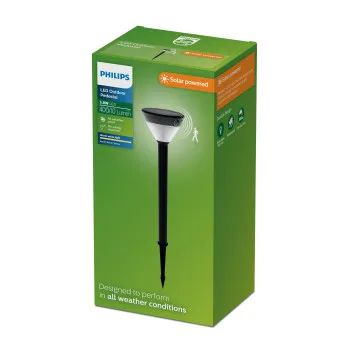 Philips Kyna fekete napelemes LED kültéri leszúrható lámpa (PHI-8721103105615) LED 1 izzós IP44