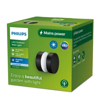 Philips Laven fekete LED kültéri falikar (PHI-8720169266650) LED 1 izzós IP44