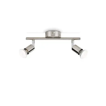 Philips Limbali nikkel mennyezeti spotlámpa (PHI-8718696133200) GU10 2 izzós IP20