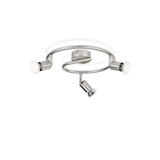 Philips Limbali nikkel mennyezeti spotlámpa (PHI-8718696133217) GU10 3 izzós IP20