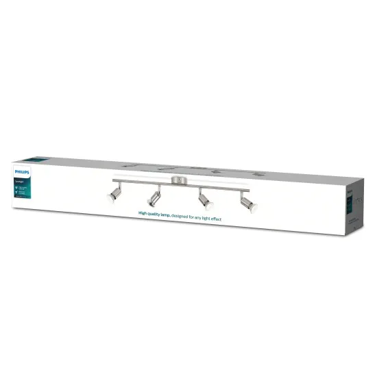 Philips Limbali nikkel mennyezeti spotlámpa (PHI-8718696133224) GU10 4 izzós IP20