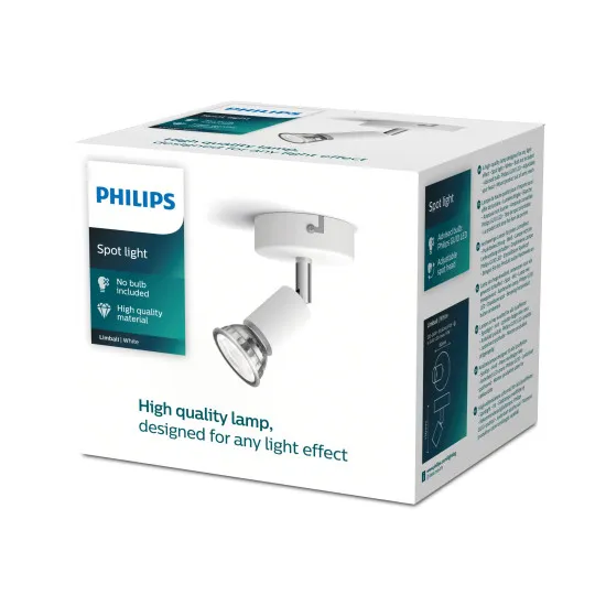 Philips Limbali fehér fali/mennyezeti spotlámpa (PHI-8719514465138) GU10 1 izzós IP20