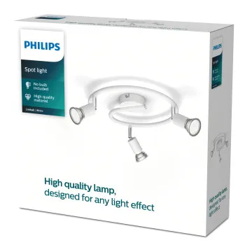 Philips Limbali fehér mennyezeti spotlámpa (PHI-8719514465176) GU10 3 izzós IP20