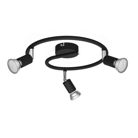 Philips Limbali fekete mennyezeti spotlámpa (PHI-8719514465251) GU10 3 izzós IP20