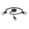 Philips Limbali fekete mennyezeti spotlámpa (PHI-8719514465251) GU10 3 izzós IP20