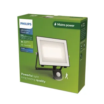 Philips Lois fekete mozgásérzékelős LED kültéri fali reflektor (PHI-8720169365285) LED 1 izzós IP65