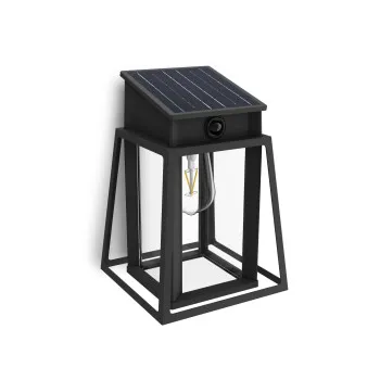 Philips Lysin fekete napelemes LED kültéri falikar (PHI-8720169361881) LED 1 izzós IP44