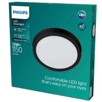 Philips Magneos fekete LED mennyezeti lámpa (PHI-8719514328693) LED 1 izzós IP20