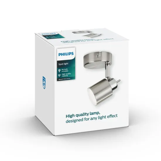 Philips Meranti nikkel fali/mennyezeti spotlámpa (PHI-8718696133248) GU10 1 izzós IP20