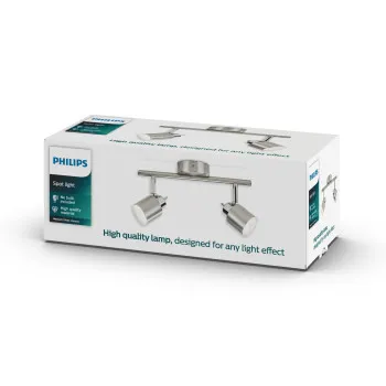 Philips Meranti nikkel mennyezeti spotlámpa (PHI-8718696133255) GU10 2 izzós IP20