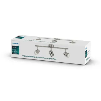 Philips Meranti nikkel mennyezeti spotlámpa (PHI-8718696133262) GU10 3 izzós IP20