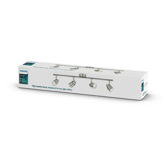 Philips Meranti nikkel mennyezeti spotlámpa (PHI-8718696133279) GU10 4 izzós IP20
