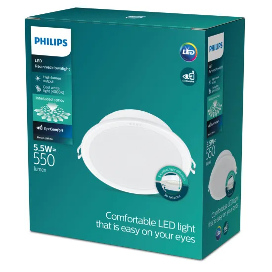 Philips Meson fehér LED mennyezetbe építhető lámpa (PHI-8720169173620) LED 1 izzós IP20