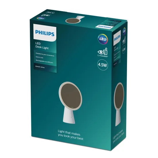Philips Mirror fehér újratölthető tükrös LED asztali lámpa (PHI-8719514420472) LED 1 izzós IP20