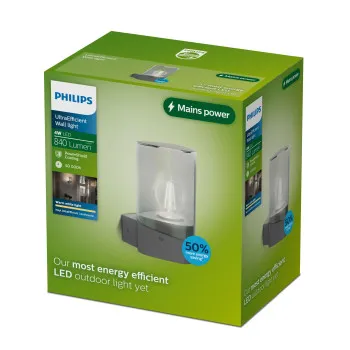 Philips Nayl antracit kültéri falikar (PHI-8721103104892) E27 1 izzós IP44