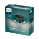 Philips Niall Spot fekete mennyezeti spotlámpa (PHI-8720169300156) GU10 3 izzós IP20