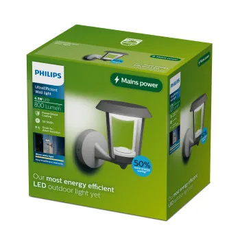 Philips Nuvy antracit LED kültéri falikar (PHI-8721103104878) LED 1 izzós IP44