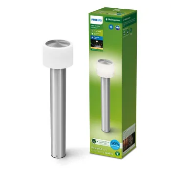 Philips Otis acélszínű LED kültéri állólámpa (PHI-8720169351356) LED 1 izzós IP44