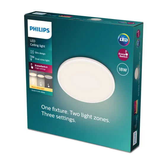 Philips Ozziet fehér LED mennyezetbe építhető lámpa (PHI-8719514431904) LED 1 izzós IP20