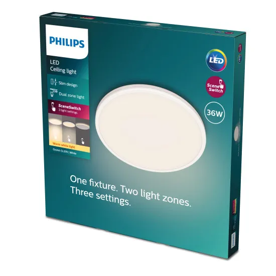 Philips Ozziet fehér LED mennyezetbe építhető lámpa (PHI-8719514432062) LED 1 izzós IP20