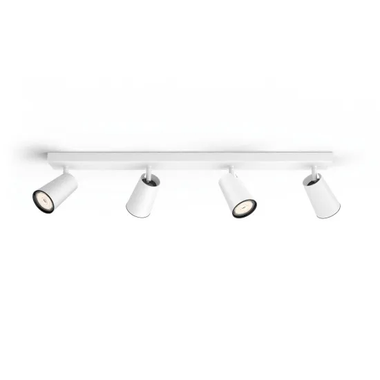Philips Paisley fehér mennyezeti spotlámpa (PHI-8718696164747) GU10 4 izzós IP20