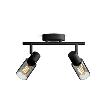 Philips Palms Spot fekete mennyezeti spotlámpa (PHI-8720169299290) E14 2 izzós IP20