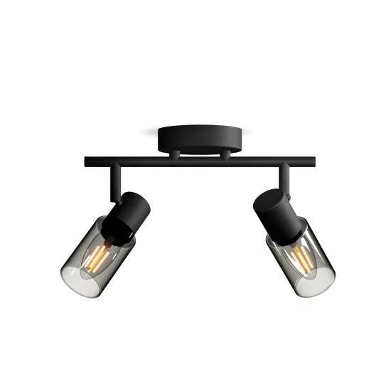 Philips Palms Spot fekete mennyezeti spotlámpa (PHI-8720169299290) E14 2 izzós IP20