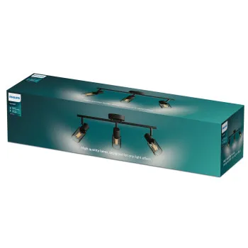 Philips Palms Spot fekete mennyezeti spotlámpa (PHI-8720169299313) E14 3 izzós IP20