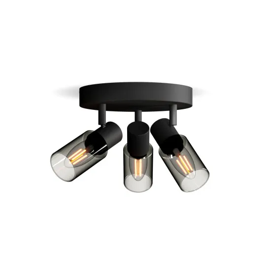 Philips Palms Spot fekete mennyezeti spotlámpa (PHI-8720169299351) E14 3 izzós IP20