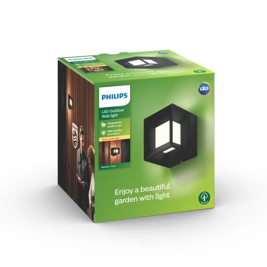 Philips Parterre fekete LED kültéri falikar (PHI-8718696158838) LED 1 izzós IP44