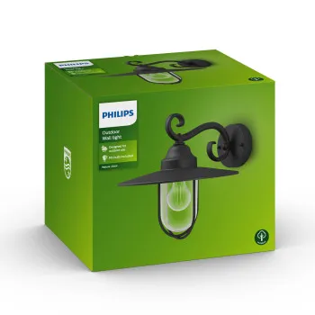 Philips Pasture fekete kültéri falikar (PHI-8718696156773) E27 1 izzós IP44
