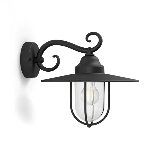 Philips Pasture fekete kültéri falikar (PHI-8718696156773) E27 1 izzós IP44