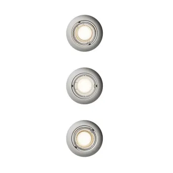 Philips Peridot 3-pack nikkel mennyezetbe építhető lámpa szett (PHI-8721103036995) GU10 3 izzós IP20