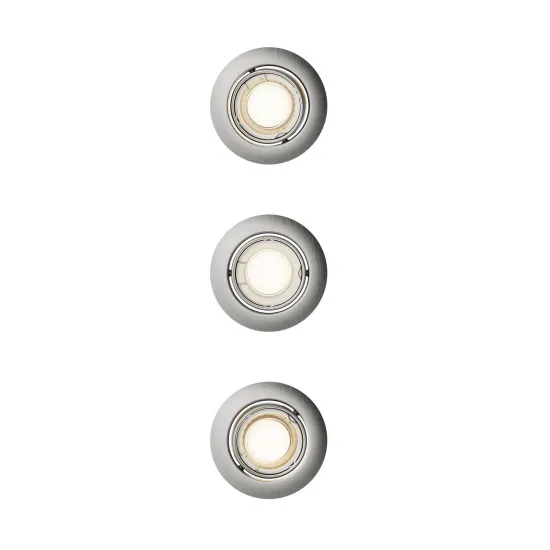 Philips Peridot 3-pack nikkel mennyezetbe építhető lámpa szett (PHI-8721103036995) GU10 3 izzós IP20