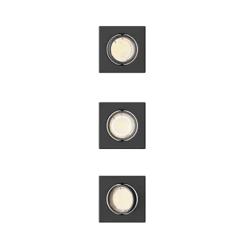 Philips Peridot 3-pack fekete mennyezetbe építhető lámpa szett (PHI-8721103037039) GU10 3 izzós IP20